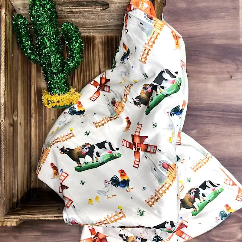 Cow Printed Baby Blanket