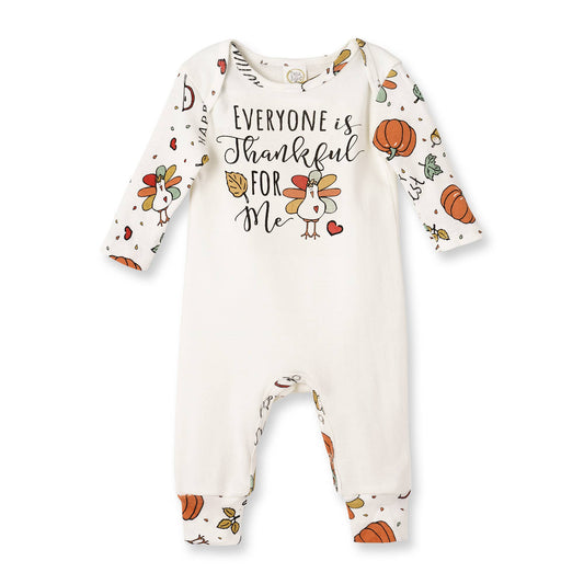 Baby's Thanksgiving "Everyone is Thankful for Me" Romper: 9-12M