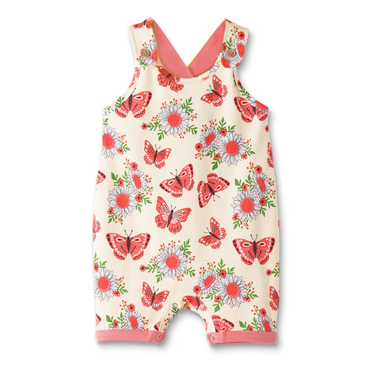 Baby Girl's Boho Picnic Bamboo Romper: 12-18M