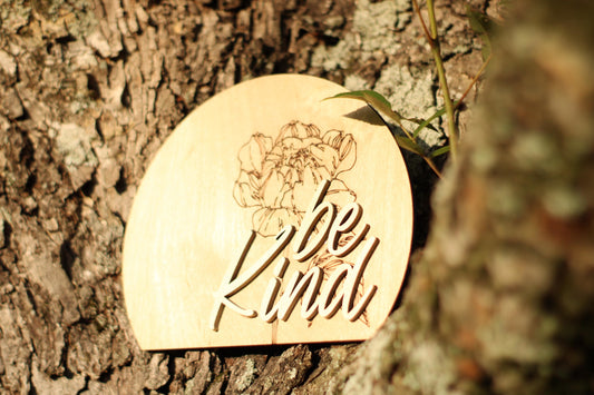 "Be Kind" Shelf Sitter Wooden Sign